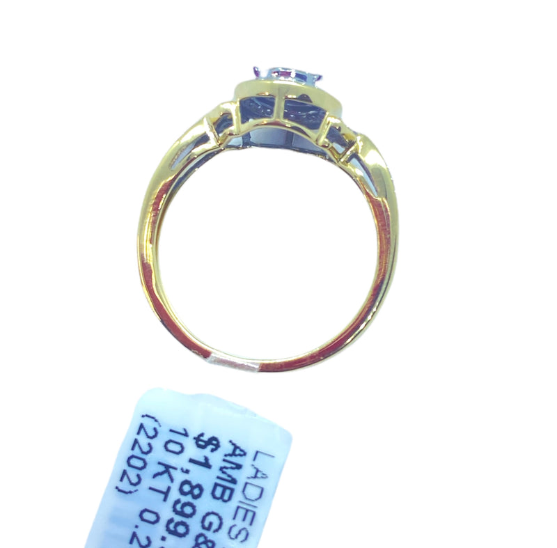 10Kt Real Gold &0.25CTW Diamond Ladies Ring