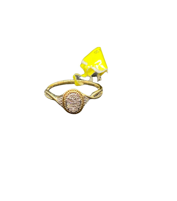 Real 10Kt Gold & 0.10CTW Diamond Ladies Ring