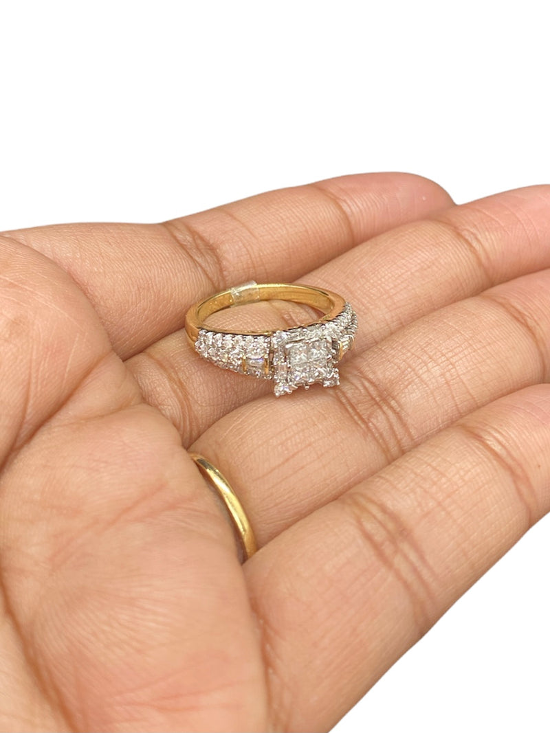 Real 10Kt Gold & 0.96CTW Diamond Ladies Ring