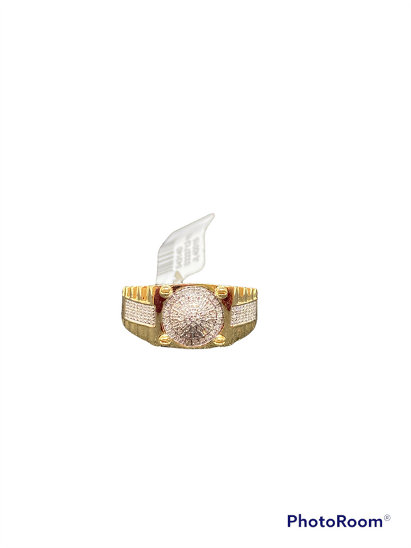 Real 10kt Gold &0.20CTW Diamond Men’s Ring