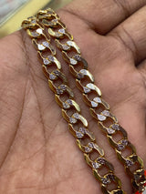 Real 10kt gold Cuban Diamond Cut Chain