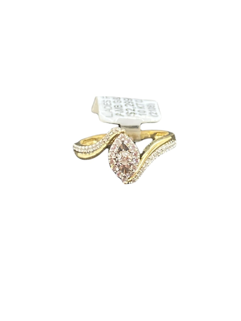 Real 10Kt Gold & 0.25CTW Diamond Ladies Ring