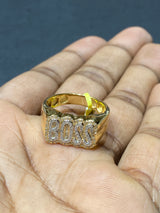 Real 10KT GOLD AND 0.32CTW DIAMOND MENS RING