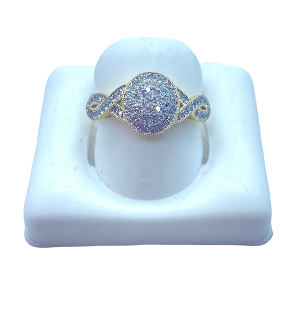 Real 10Kt Gold & 0.25CTW Diamond Ladies Ring