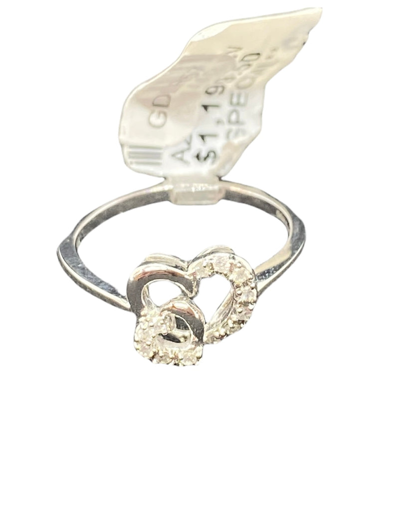 Real 10Kt Gold and 0.10CTW Diamond Ladies Ring