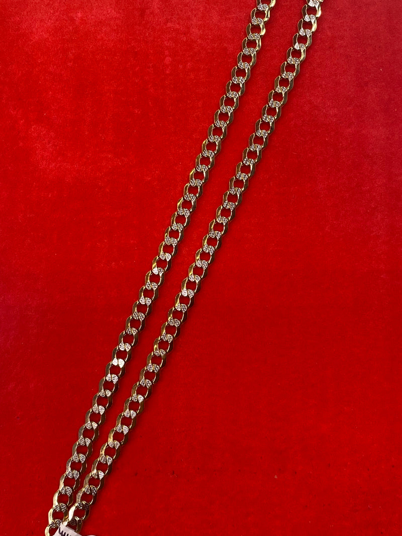 Real 10kt gold Cuban Diamond Cut Chain