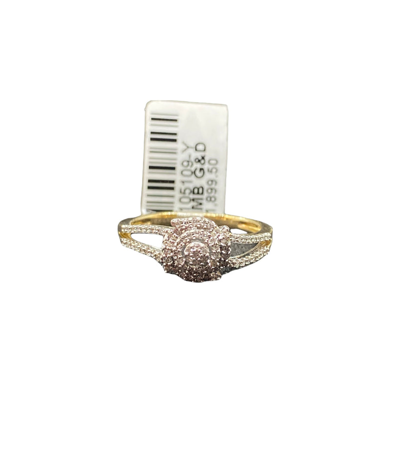 Real 10Kt Gold & 0.20CTW Diamond Ladies Ring